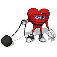 Gif animé coeur enchainé